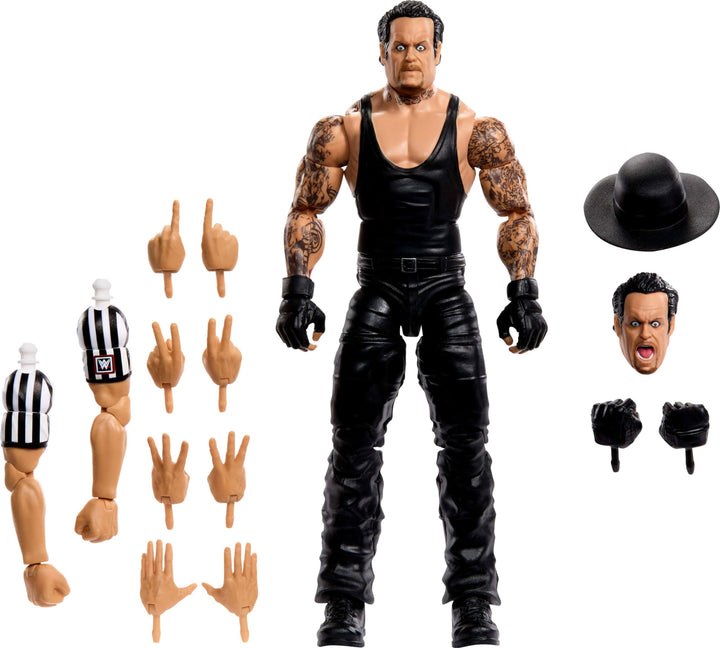 Mattel WWE Elite Collection Actionfigur, SummerSlam Undertaker Sammlerstück mit Zubehör & Schiedsric