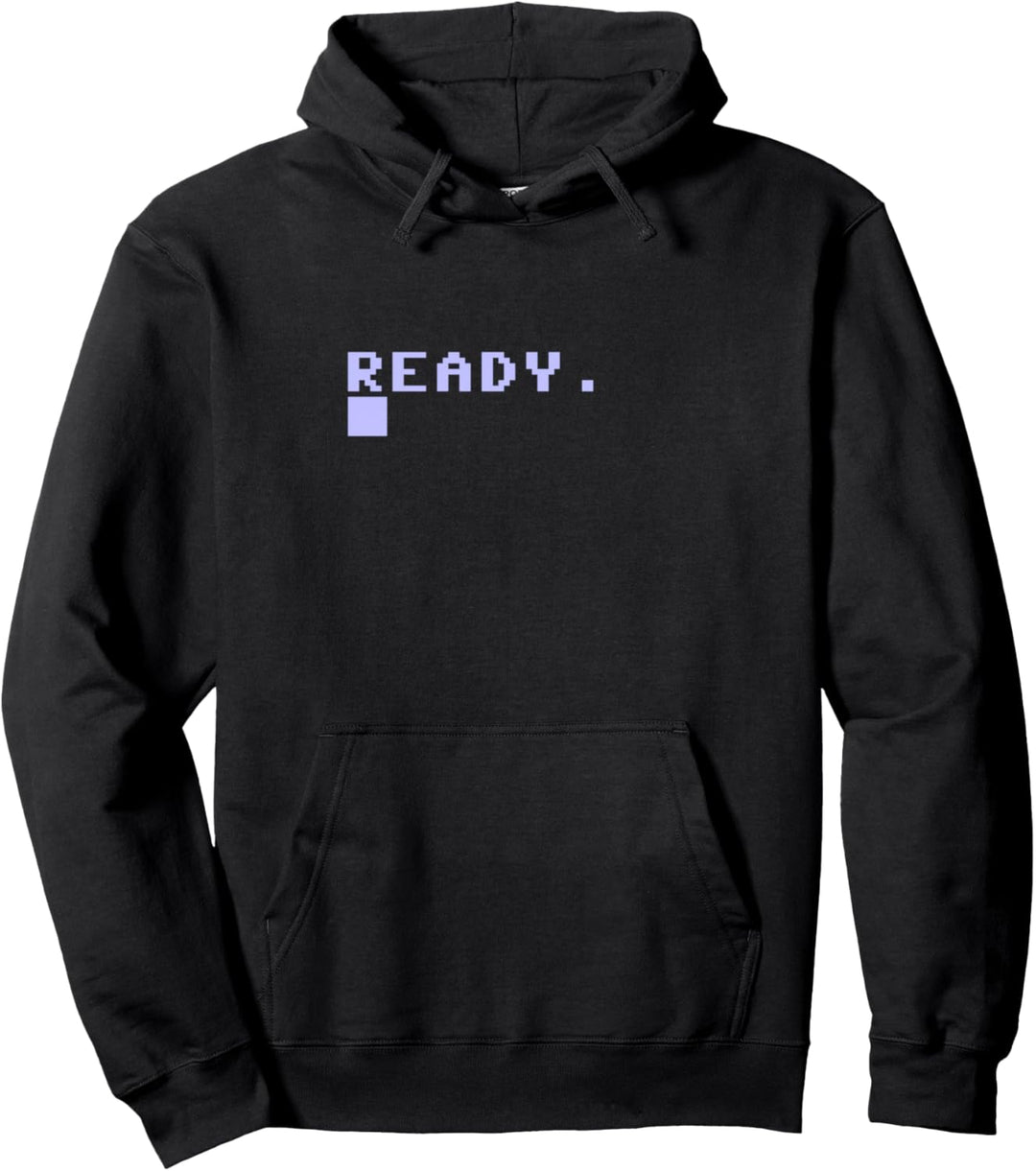 Ready C64 Heimcomputer 80er Retro Gamer Erinnerung Geschenk Pullover Hoodie