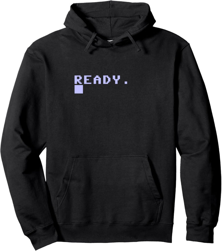 Ready C64 Heimcomputer 80er Retro Gamer Erinnerung Geschenk Pullover Hoodie