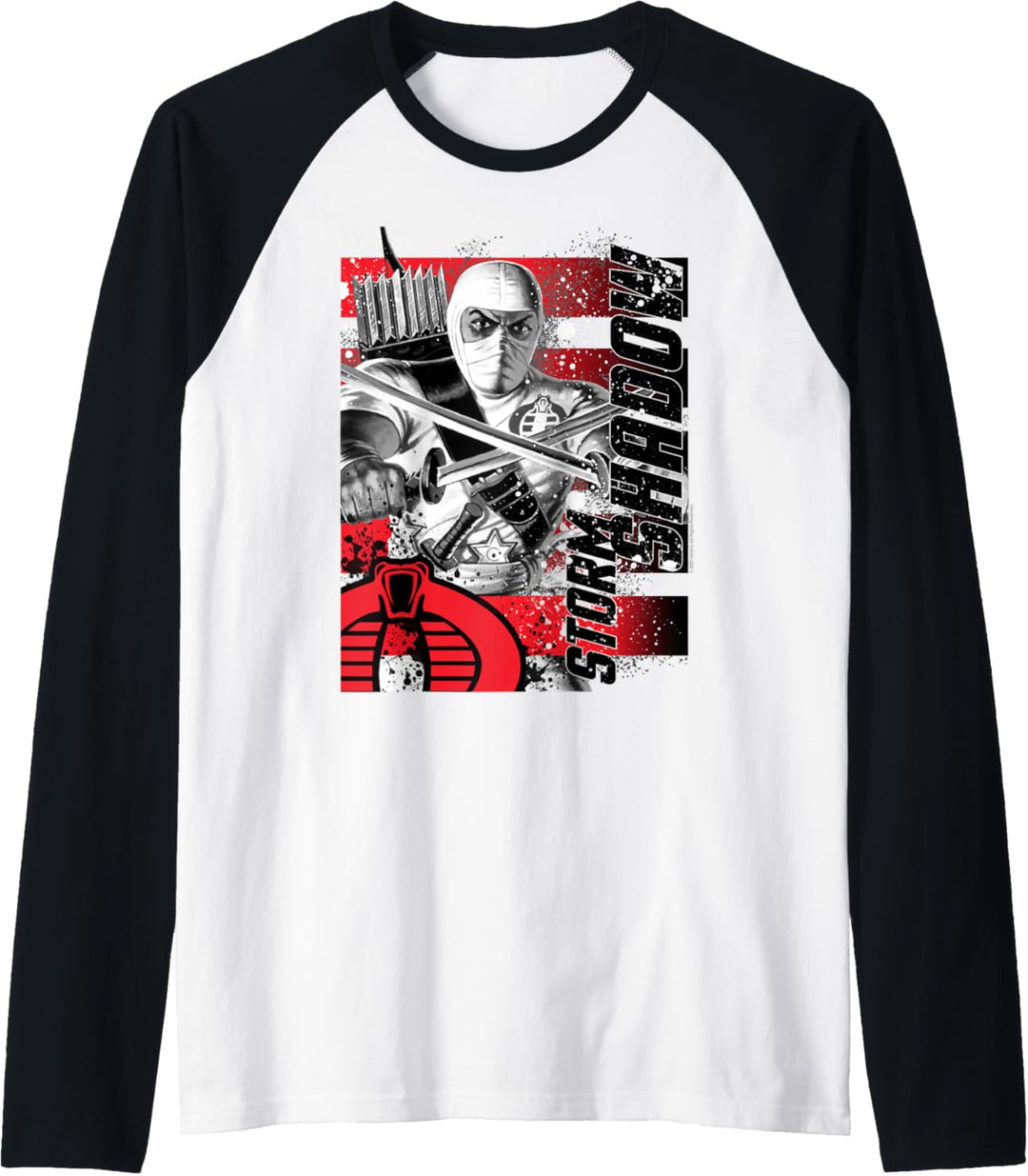 G.I. Joe Storm Shadow Paint Splatter Logo Raglan