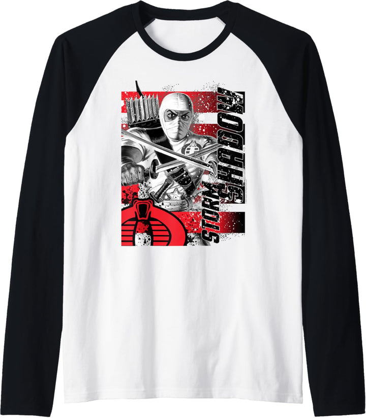 G.I. Joe Storm Shadow Paint Splatter Logo Raglan
