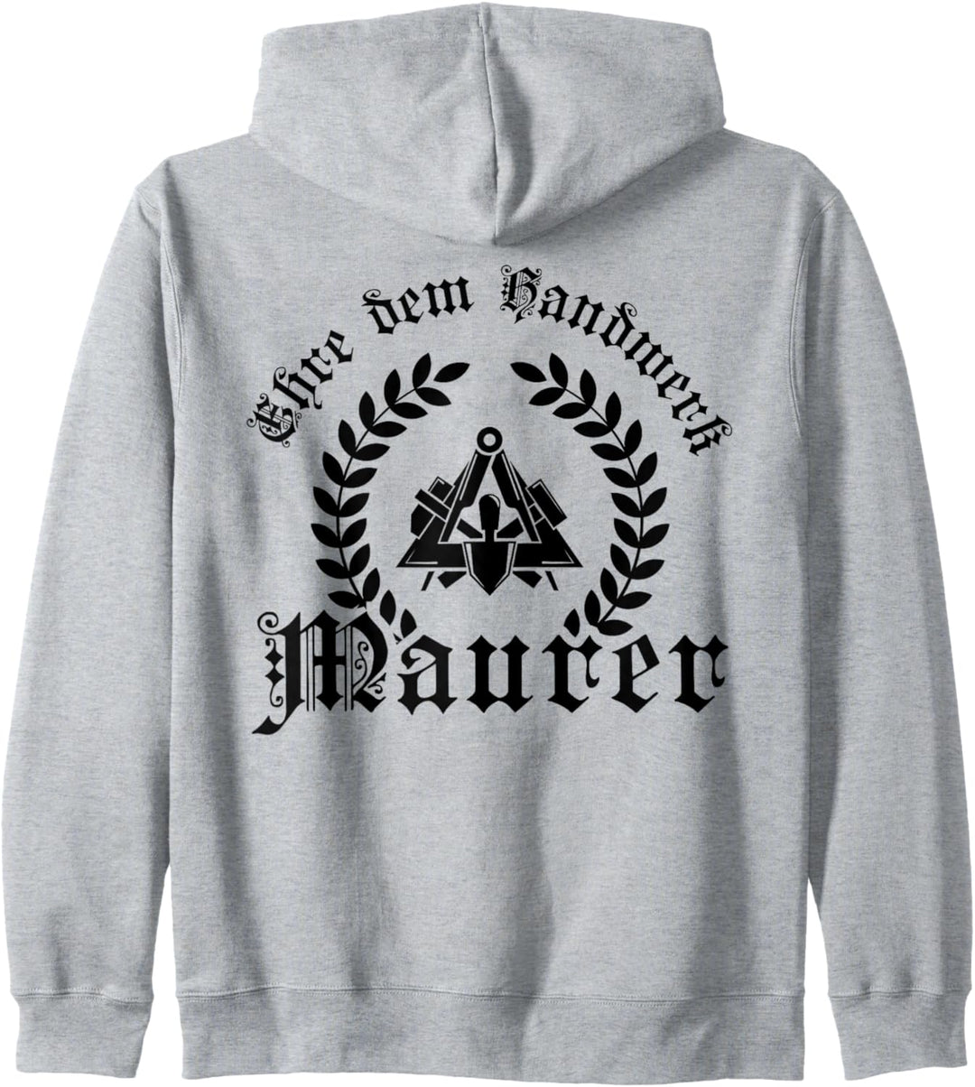 Ehre dem Handwerk - Maurer Ährenkranz mit Zunftzeichen Kapuzenjacke