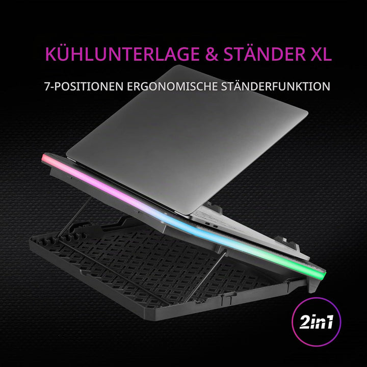 Mars Gaming MNBC6, Kühlsockel + Ständer XL 19&