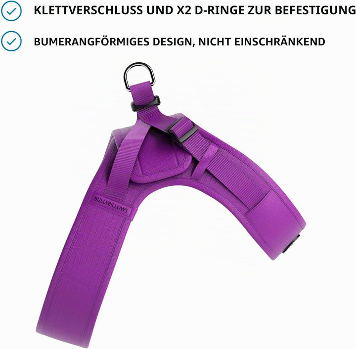 BullyBillows Boomerang Hundegeschirr leicht und Nicht einschränkend Einfach anzulegen und abzunehmen