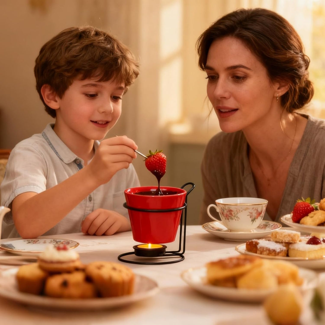 Generisch Fondue - Zubereiter,Schokoladenschmelztasse - Für Butter, Käse, Romantische Abende, Gesell