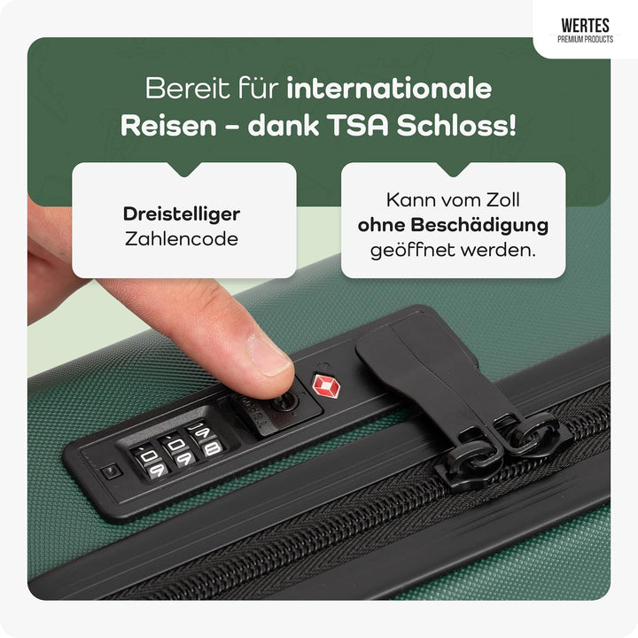 Koffer Gross 77cm - 100L - TSA Schloss Hartschalen Koffer mit Doppelrollen, Reisekoffer, Trolleys, R