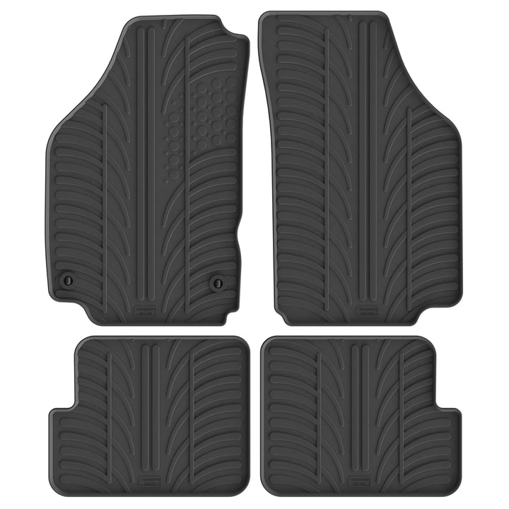 Gledring Satz Gummimatten kompatibel mit Lancia Ypsilon 2003-2011 (T Profil 4-teilig + Montage-clips