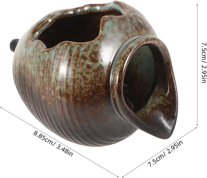 VANZACK Gartenbrunnen Im Freien Wasserspeier Für Teich Wasserspiel Pumpe DIY-Keramiktopf-Dekoration