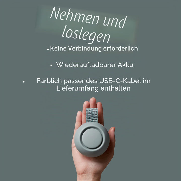 Hatch Rest Go | Tragbare Soundmaschine für Babys und Kinder | 10 beruhigende Geräusche | Weisses Ger