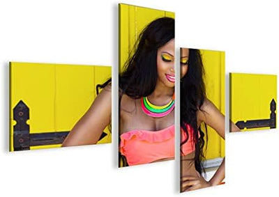 islandburner Bild Bilder auf Leinwand African Beauty 4L XXL Poster Leinwandbild Wandbild Dekoartikel