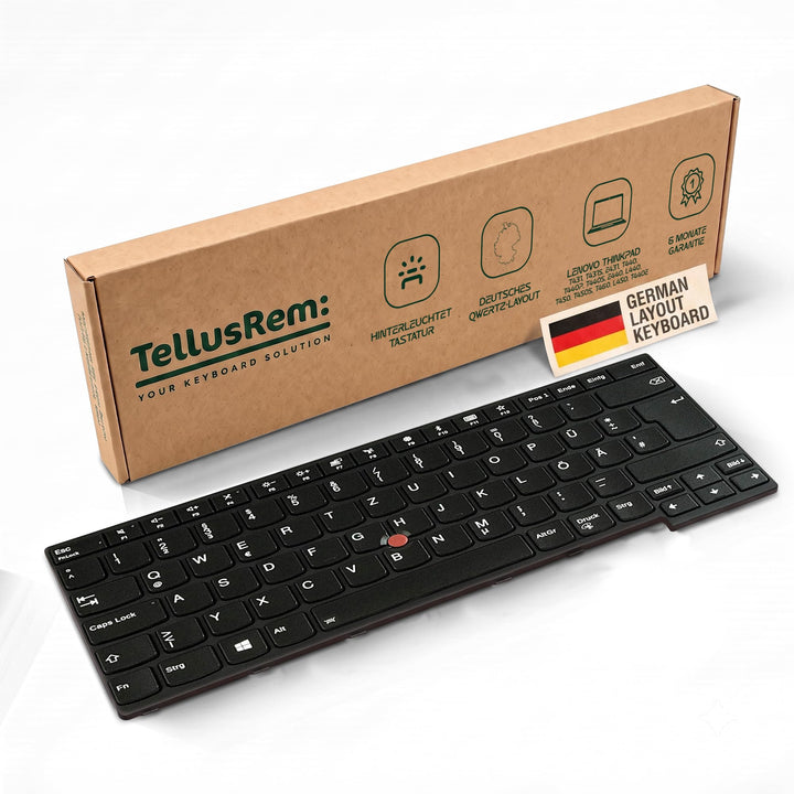 TellusRem ersatztastatur Deutsche Hintergrundbeleuchtung für Lenovo Thinkpad T431 T431S E431 T440 T4