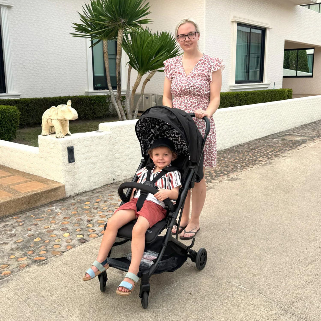 Cosatto Yo Reisebuggy – leichter Baby-Kinderwagen mit kompaktem Faltmass ab Geburt bis 25kg – airlin