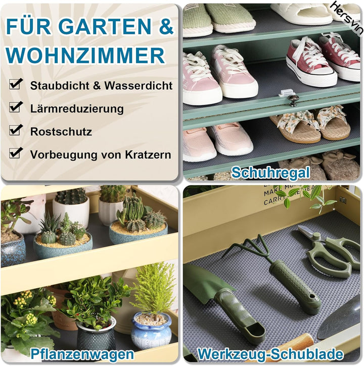 Hersvin Schubladenmatte (Übergrösse) 80cmx500cm Schrankpapier Schubladeneinlage Eva Wasserfest Nicht