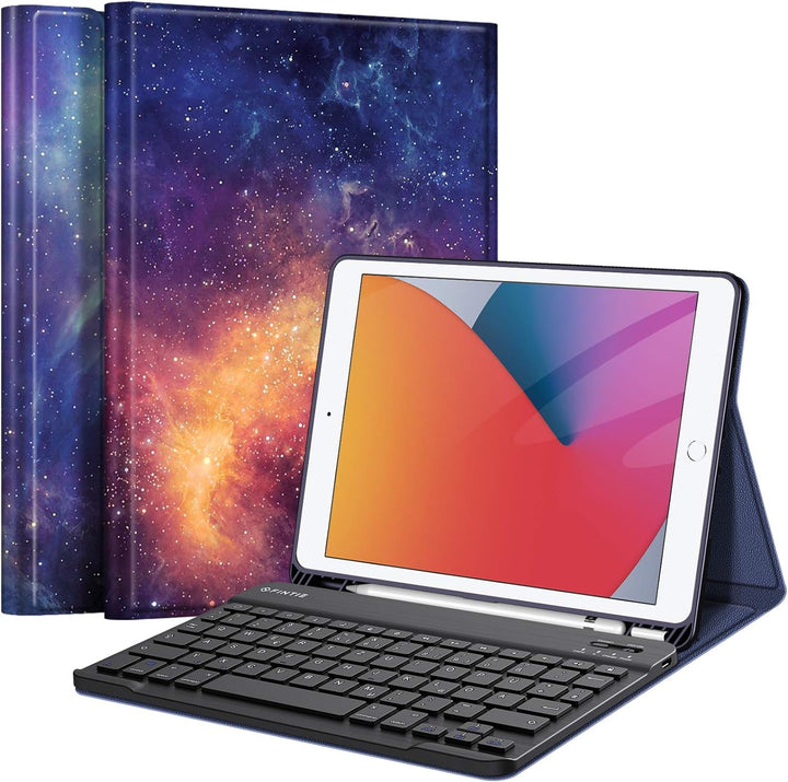 Fintie Tastatur Hülle für iPad 10.2 Zoll (9/8/ 7 Generation - 2021/2020/2019), Schutzhülle mit TPU R