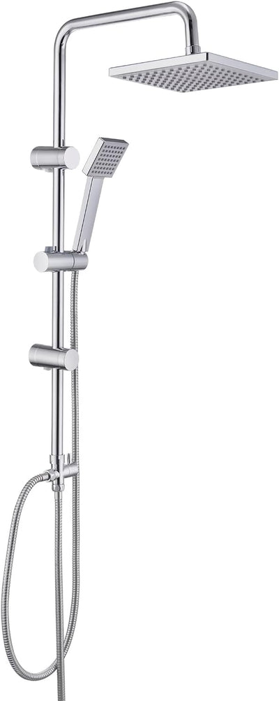 JOHO Edelstahl Regendusche Set, Duschset ohne Armatur, Duschsystem, Überkopfbrause Set, Duschstange
