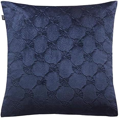 Joop! Velvety Marine Zierkissenhülle ohne Füllung Farbe Marine Grösse 45x45cm Blau, Blau