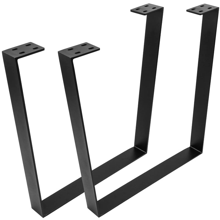 PrimeMatik - Tischbeine rechteckig aus Stahl 700 x 80 x 710 mm 2-Pack