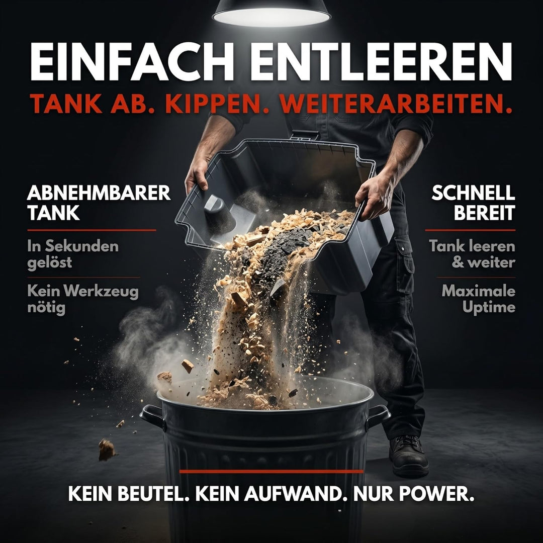 STAHLMANN VAC912 Akku-Nass-/Trockensauger 18V inkl. Akku – kabelloser Nass- & Trockensauger, Brueshl