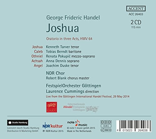 Händel: Joshua HWV 64 (Live Recording), Audio-CD