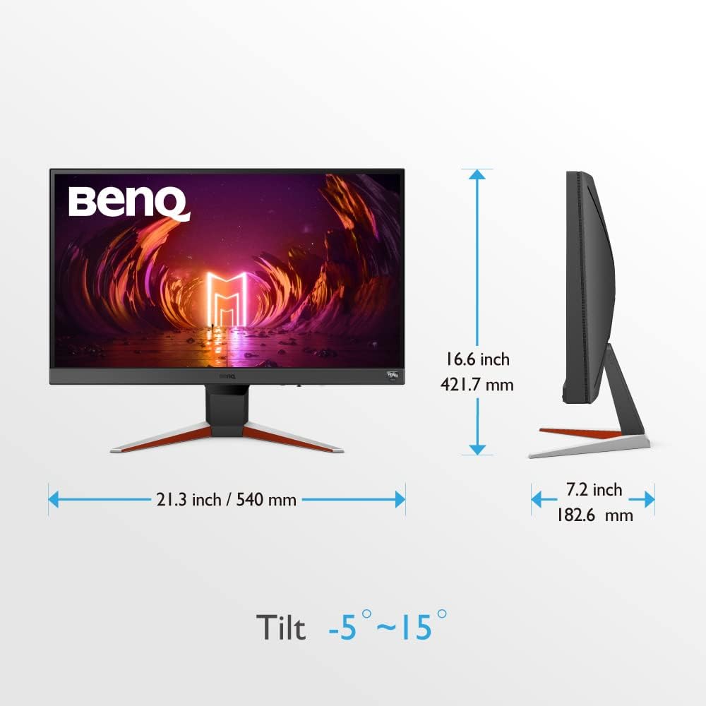 BenQ MOBIUZ EX240N Gaming Monitor (23,8 Zoll, 165hz, 1ms, HDMI und DP kompatibel mit 120 Hz für PS5,