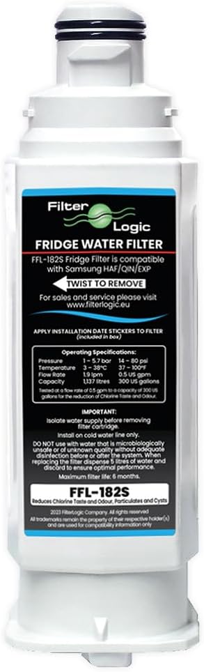 FilterLogic FFL-182S | Wasserfilter kompatibel mit Samsung HAF-QIN, HAF-QIN/EXP, DA97-17376B für DA9