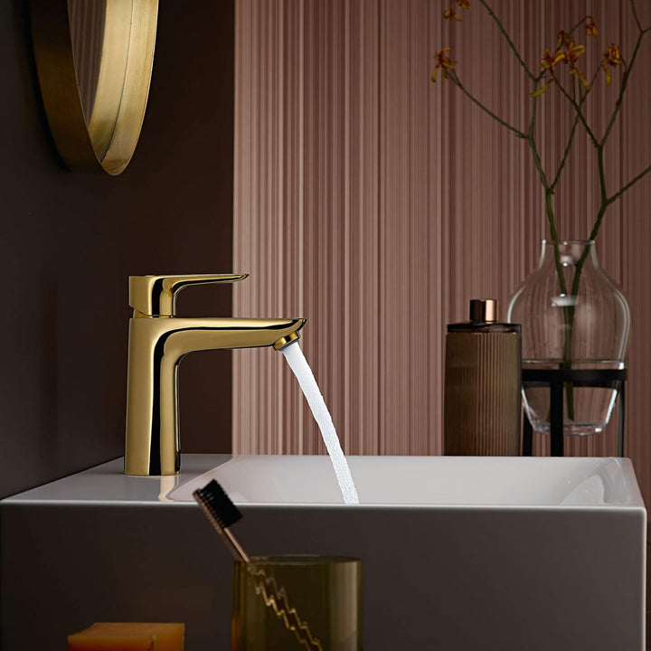hansgrohe Wasserhahn Talis E CoolStart (wassersparende Armatur mit hohem Auslauf 110mm, Zugstangen-