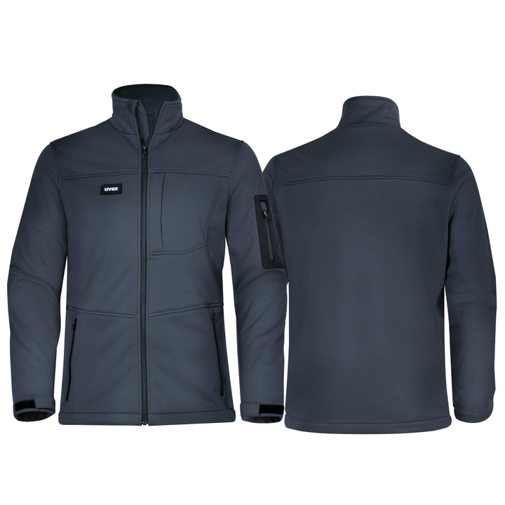 Uvex Echor Softshell-Arbeitsjacke für Herren - atmungsaktiv & wasserabweisend S Dunkelblau, S Dunkel