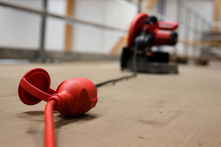 as - Schwabe Gummi-Verlängerungsleitung – 25 m Kabel mit Schutzkontaktwickelstecker, Schutzkontaktku