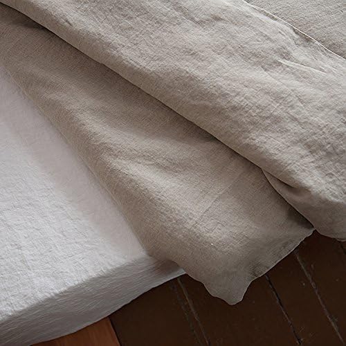 LinenMe 240 x 220 cm Vorgewaschenes naturfarbenes Leinen-Duvet 0296308 220 x 240 cm, 220 x 240 cm