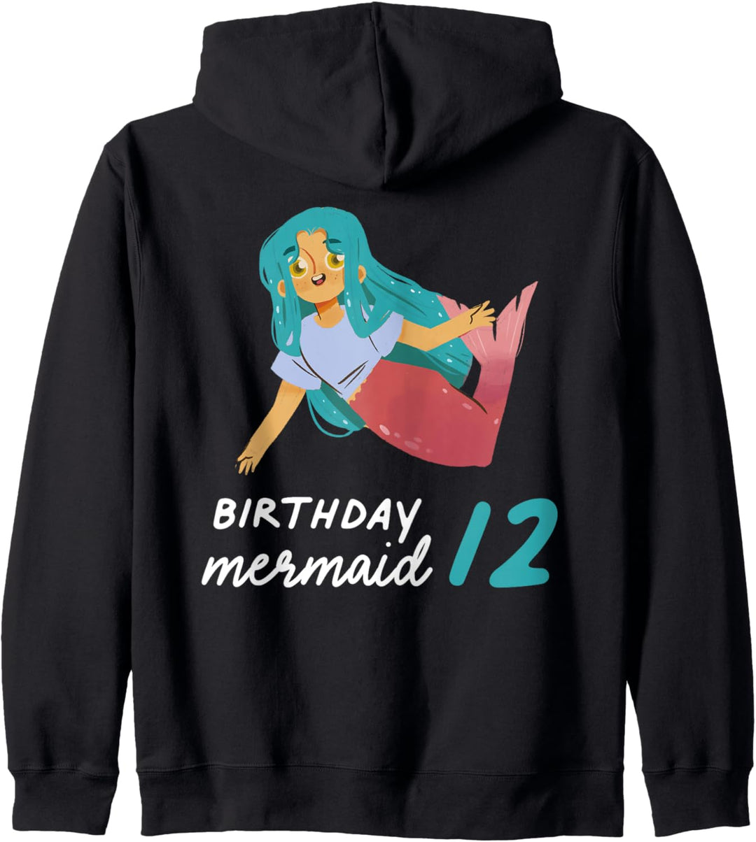 12 Geburtstag Meerjungfrau 12 Jahre altes Mädchen Party Kapuzenjacke