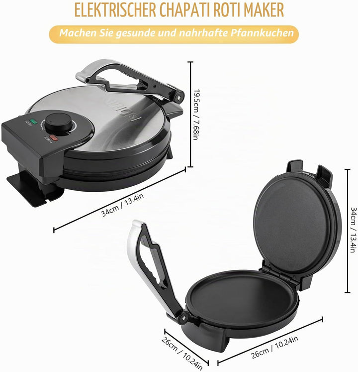 biniliubi Elektrische Crêpes-Pfannkuchenmaschine, herzhaftend, für Pfannkuchen, Pfannkuchen, Pfannku