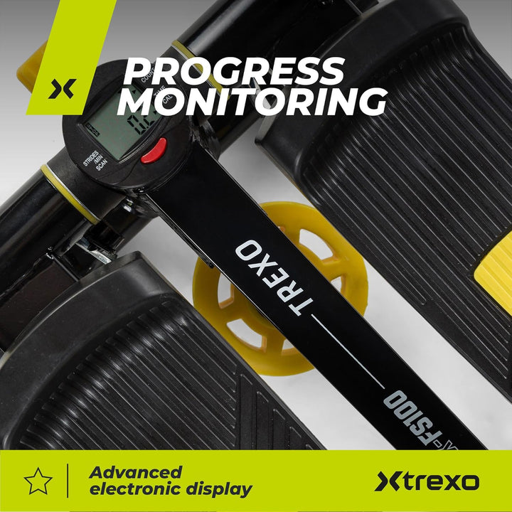 XTREXO Fitness Stepper für Zuhause | Einstellbare Pedalhöhe und Widerstand, Gut ablesbares Display,