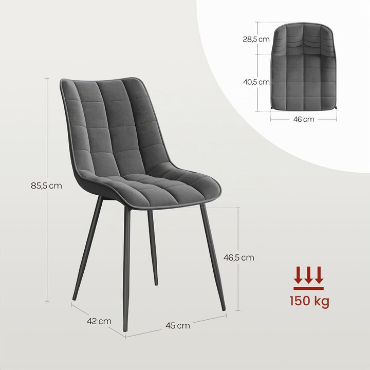 WOLTU 4 x Esszimmerstühle 4er Set Esszimmerstuhl Küchenstuhl Polsterstuhl Design Stuhl mit Rückenleh