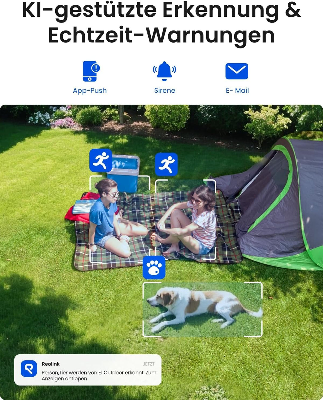 Reolink 5MP PTZ Überwachungskamera Aussen, 3X Optischer Zoom, 2,4/5GHz WLAN Kamera Outdoor mit Perso