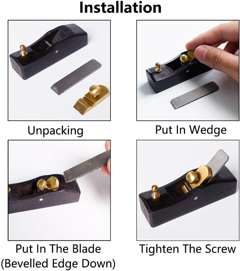 2 Stück Mini Holzhobel Handhobel, Holzbearbeitung Holzhobel Holz Schreiner Holzhandwerk Werkzeug für