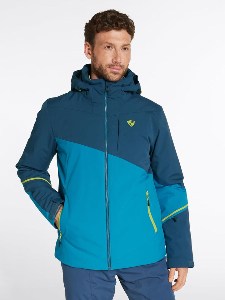 Ziener Herren Timpa Ski-Jacke/Snowboard-Jacke | atmungsaktiv, wasserdicht (1er Pack) 54 teal crystal