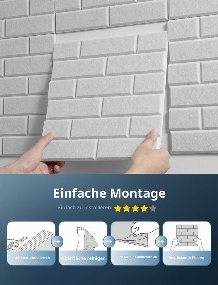 Akustikplatten Selbstklebend, 18 Stück Schallabsorber für Wand, Tür, Decke, Acoustic Panels, Studio,