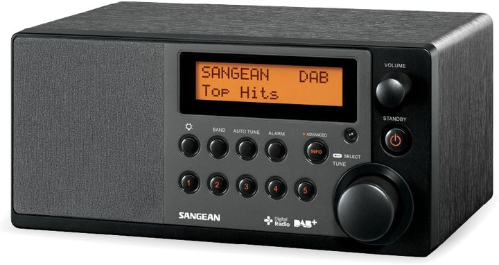 Sangean DDR-31 Tischradio - Digital radio mit DAB+ und FM - Aux-in - schwarz schwarz ohne Bluetooth,