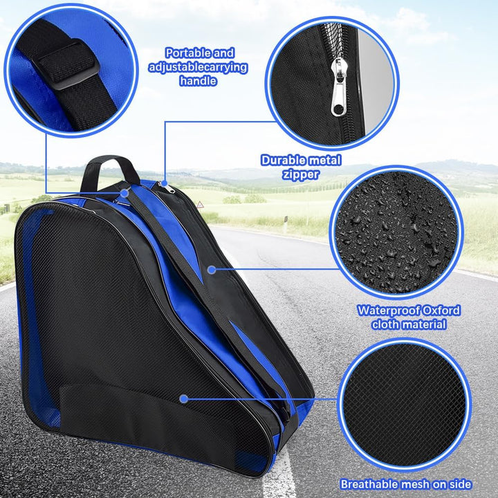 PERFETSELL Tasche Erwachsene Rollschuhetasche Ice Skate Eishockey Bag Skischuhtasche mit Verstellbar