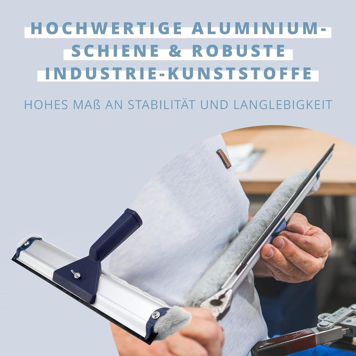 Ha-Ra Fensterwischer Standard 32cm I All-In-One Abzieher & Einschäumer I mittelgrosser Fensterwische