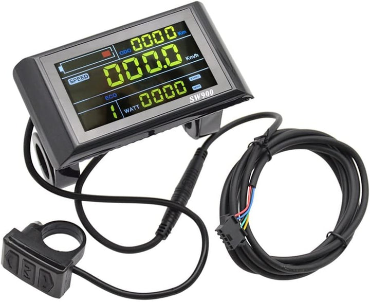 Fahrrad LCD Display E-Bike SW900 LCD Buntes Display Bedienfeld 24-60V Elektrofahrrad Scooter 5pin, 5