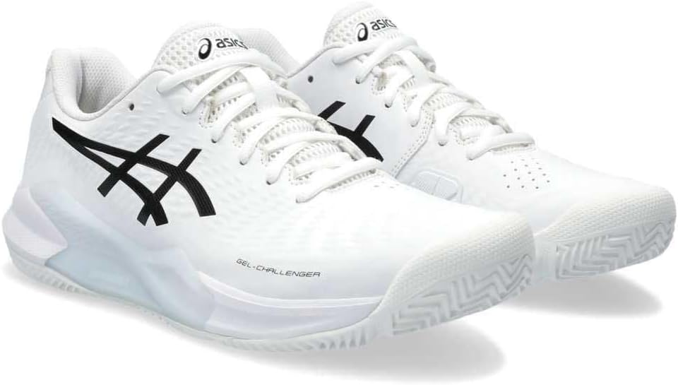 ASICS Damen Gel-Challenger 14 ClaySneaker 46 EU White Black, 46 EU White Black
