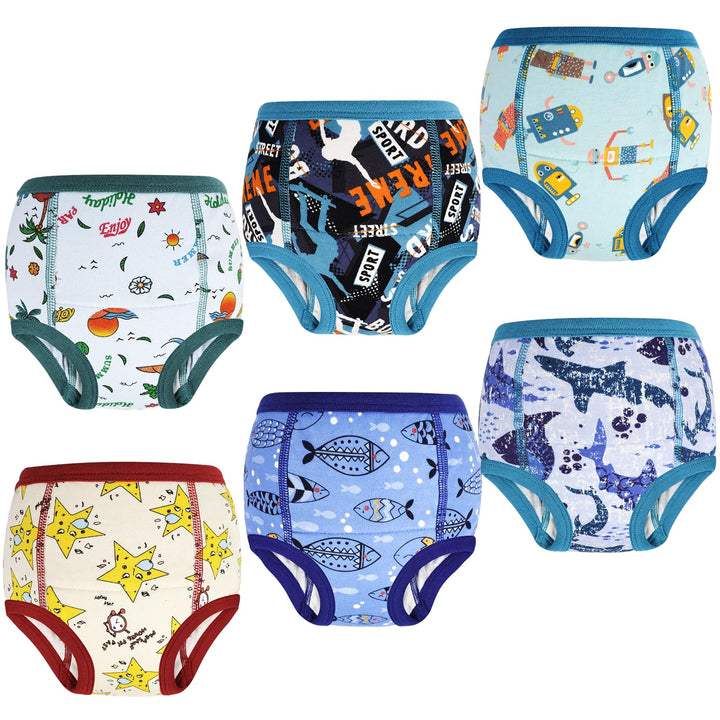 MOEMOE BABY Töpfchen Trainingshose 6 Stück Baby Trainingshosen Töpfchen Unterwäsche Kinder für Junge