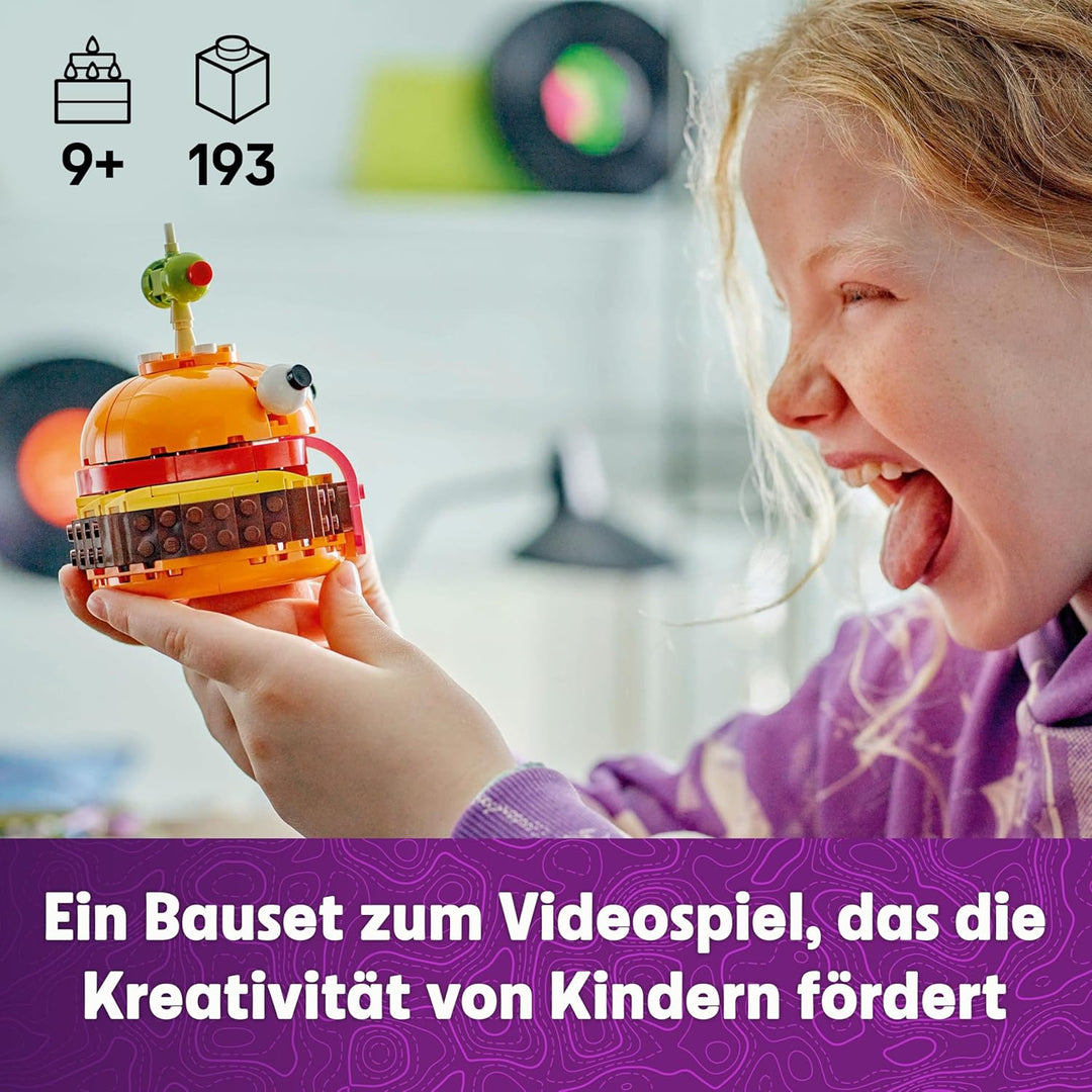 LEGO Fortnite Durrr Burger Spielzeug - Spielfigur eines Videospiel Charakters mit authentischen Deta