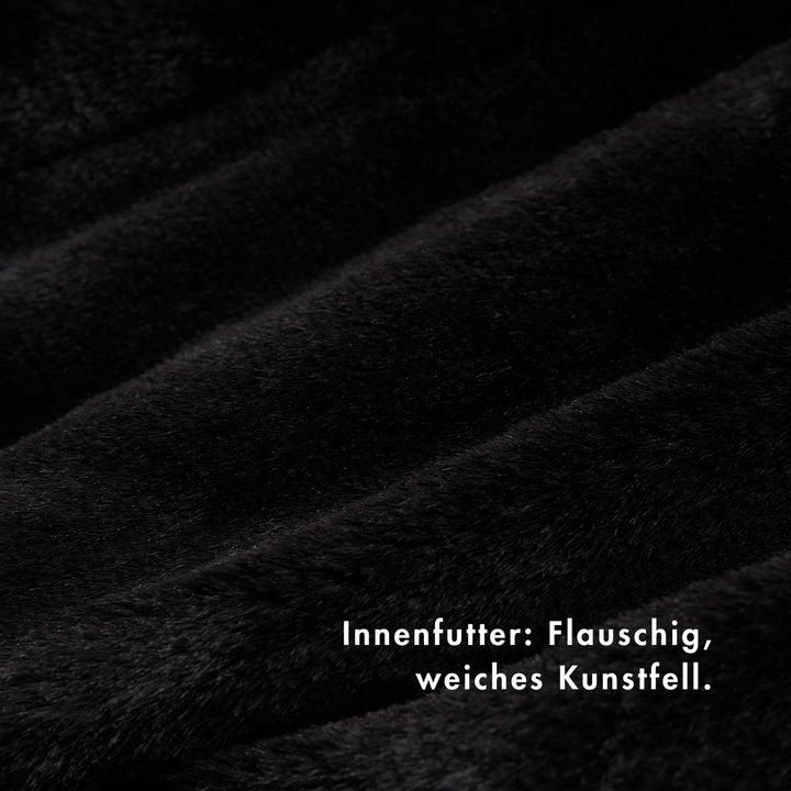 ROOKIE Babytragen Wintercover (Black) - Grösse 56-96 - Weiches Kunstfell als Innenfutter - Wind & Wa