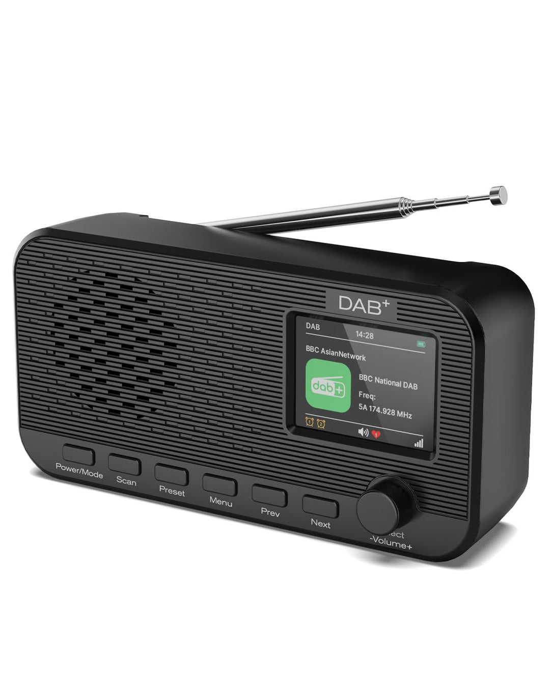 DAB Radio mit Bluetooth, wiederaufladbares UKW-Digitalradio, Radios batteriebetrieben, tragbares DAB