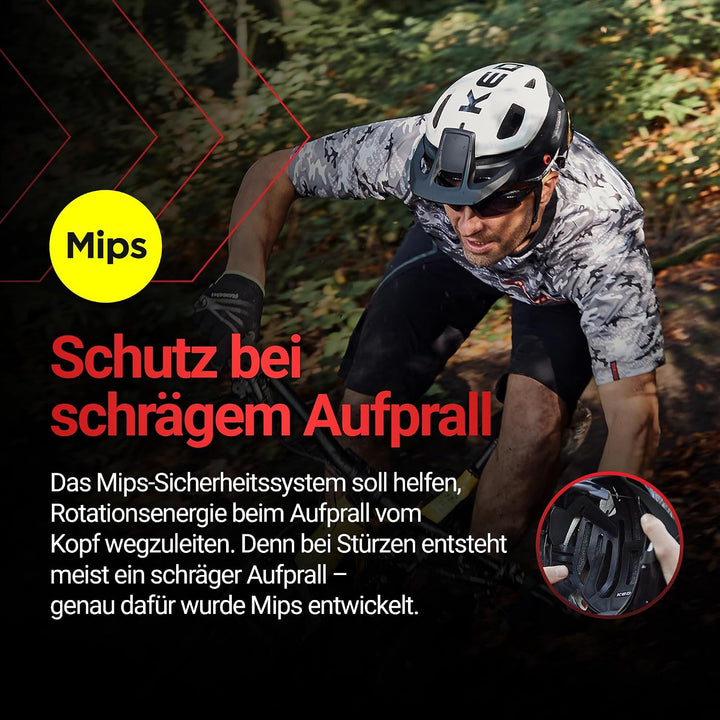KED Pector ME1 MTB Fahrrad Helm schwarz/weiss 2023 L (58-61 cm), L (58-61 cm)