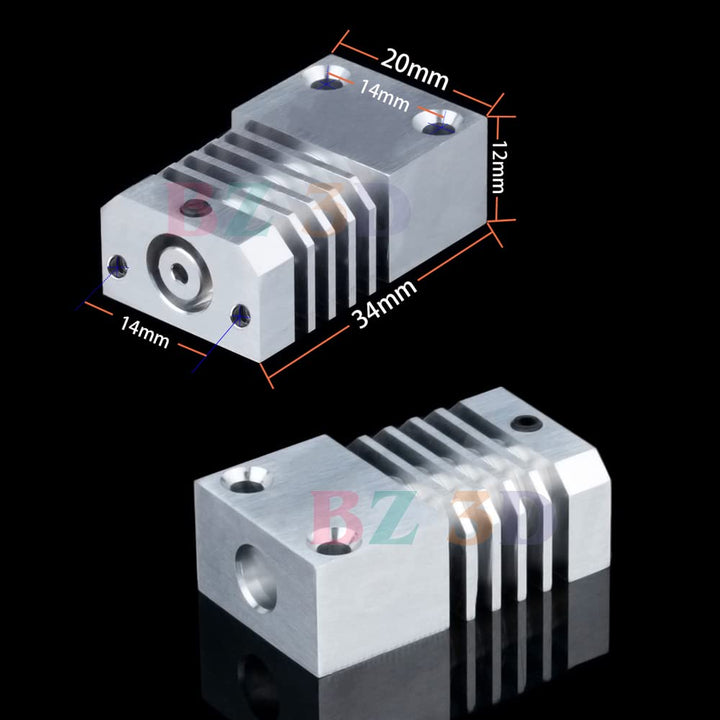 BZ 3D CR-10S Pro All Metal Hotend,Präzisions Hotend Upgrade Kit,Heatbreak aus Titanlegierung,MK8 Mes
