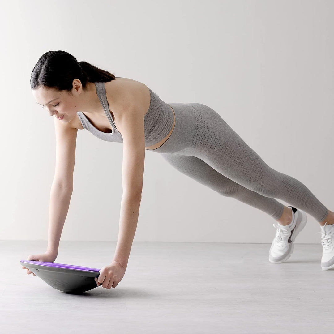 Navaris Balance Board mit Griff - Therapie Kreisel Wackelbrett - Fitness Reha Balance Kraft Training