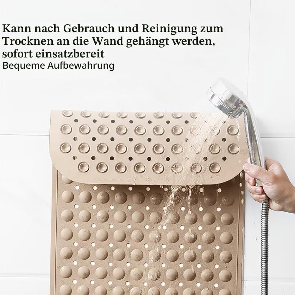 Duschmatte rutschfest 80x50cm,Antirutschmatte Dusche mit Ablauflöchern,Duscheinlage rutschfest mit S